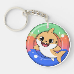 Porte-clefs Bébé Requin Mignon Avec Flotteur Enfants