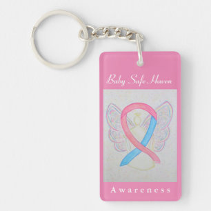Porte-clefs Bébé Safe Haven Sensibilisation Ruban Angel Porte 