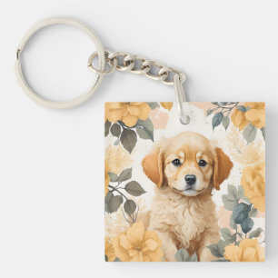 Porte-clefs Bébés mignons animaux Golden Retriever Puppy