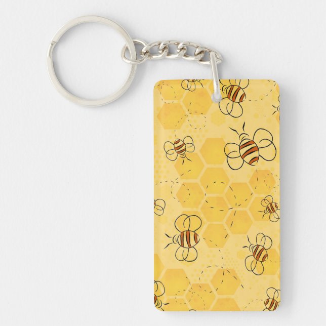 Porte-clefs Bee Buzzing Honey Bees mignonne (Devant)