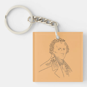 Porte-clefs Beethoven et Chopin ensemble, symboles musicaux, m