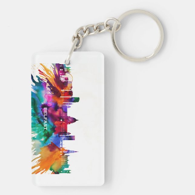 Porte-clefs Belfast Skyline (Dos)