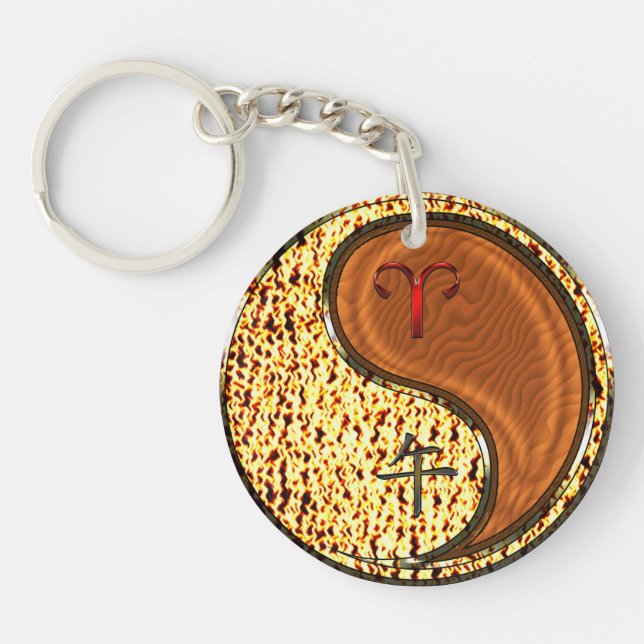 Porte-clefs Bélier et Cheval du bois (Devant)