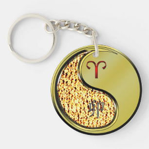 Porte-clefs Bélier et lapin métallique