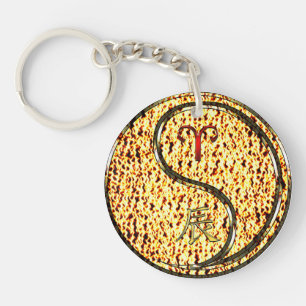 Porte-clefs Béliers et dragon de feu