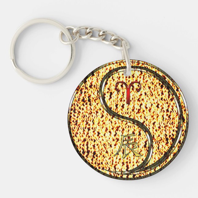 Porte-clefs Béliers et dragon de feu (Devant)