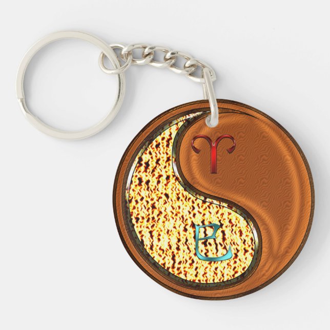 Porte-clefs Béliers et serpent à bois (Devant)