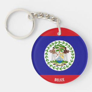 Porte-clefs Bélize Drapeau de charme Patriotique