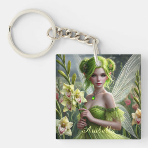 Porte-clefs Belle Août Fée à Gladioli
