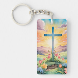 Porte-clefs Belle aquarelle de Pâques