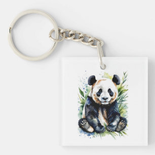 Porte-clefs Belle aquarelle Panda Bear