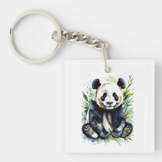 Porte-clefs Belle aquarelle Panda Bear (Devant)