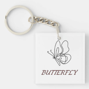 Porte-clefs Belle Art Papillon
