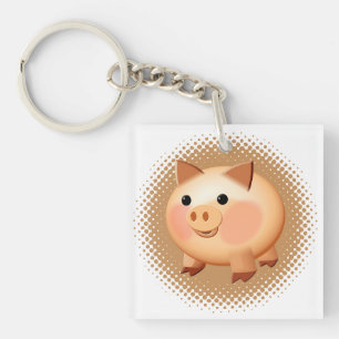 Porte-clefs Belle Cartoon Bébé porc