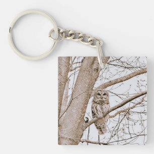Porte-clefs Belle Chouette rouge Audubon Valentine's