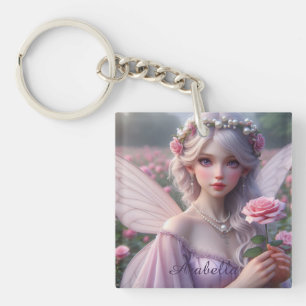 Porte-clefs Belle fée de juin en Rose