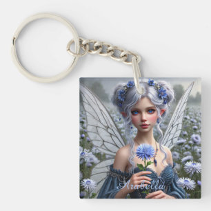 Porte-clefs Belle fée de septembre en Asters