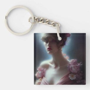 Porte-clefs Belle femme AI Généré Art Porte - clé