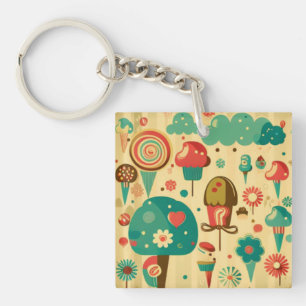 Porte-clefs Belle glace vintage rétro