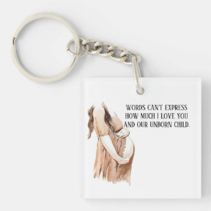 Porte-clefs Belle Grossesse Femme Cadeau Avec Citation Romanti