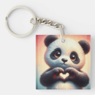 Porte-clefs Belle Love Heart Panda