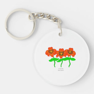 Porte-clefs Belle Lys Tiger porte - clé rond