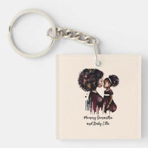 Porte-clefs Belle maman et fille noire (25)