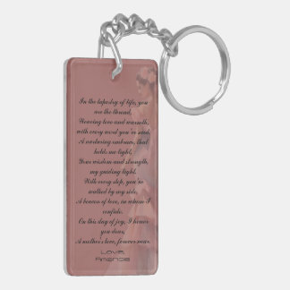 Porte-clefs Belle Ode dédiée à la Fête des Mères en Rose Pouss