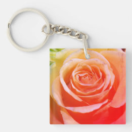 Porte-clefs Belle photo de rose jaune