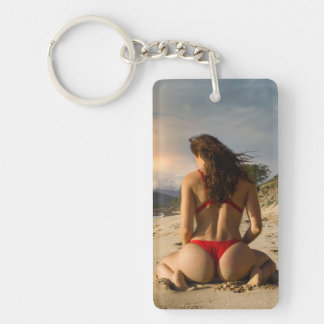 Porte-clefs Belle plage Babe Sexy Porte - clé photo