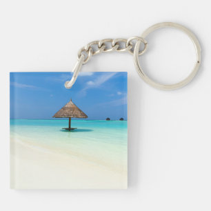 Porte-clefs Belle plage tropicale chez les Maldives