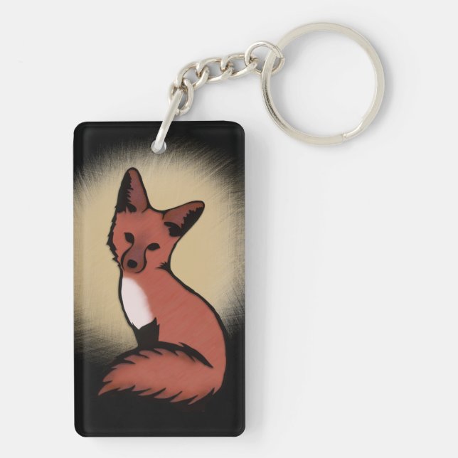 Porte-clefs Belle Renard rouge Foxy (Dos)