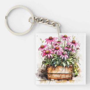 Porte-clefs Belles Fleurs d'Aster en Fleur