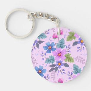Porte-clefs Belles fleurs motif floral-36841