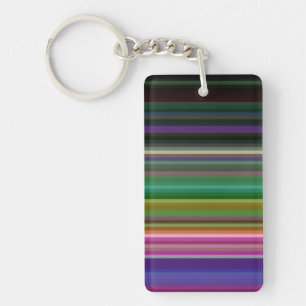 Porte-clefs Belles rayures colorées rétro