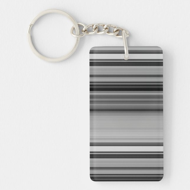 Porte-clefs Belles rayures gris noir (Devant)