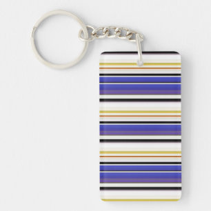 Porte-clefs Belles rayures violettes blanches