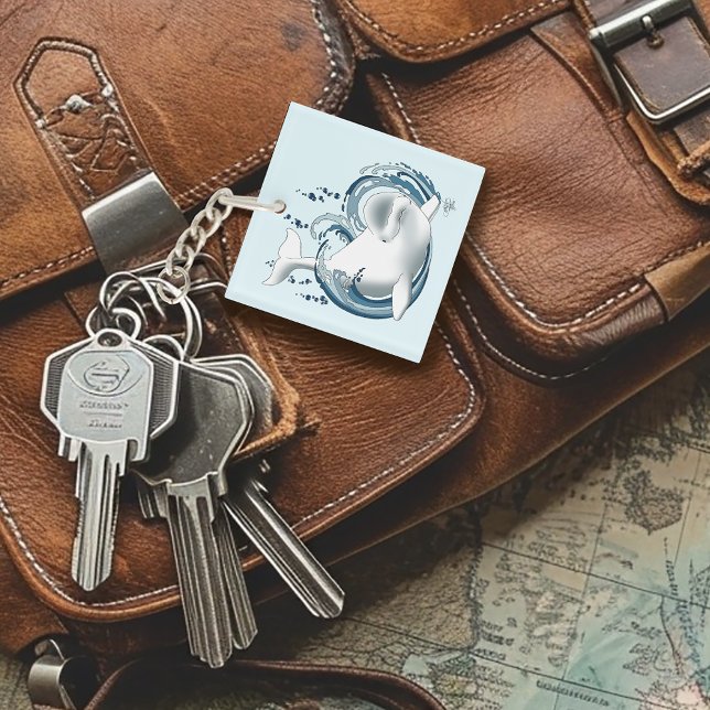 Porte-clefs Beluga Whale Blue (Créateur téléchargé)