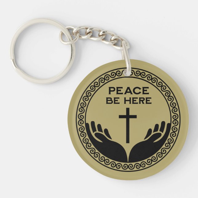 Porte-clefs Bénédiction de maison chrétienne (Devant)