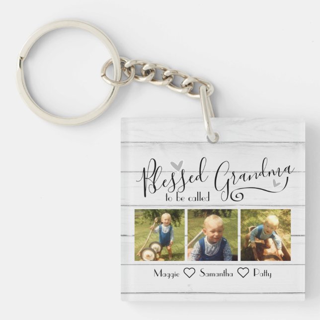 Porte-clefs Béni d'être appelé Grand-mère 3 Photo  (Devant)