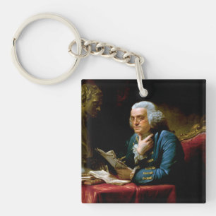 Porte-clefs Benjamin Franklin, Fondateur Inventeur Scientifiqu