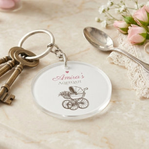 Porte-clefs Berceau Vintage Aqeeqah Bébé Fille Islamique