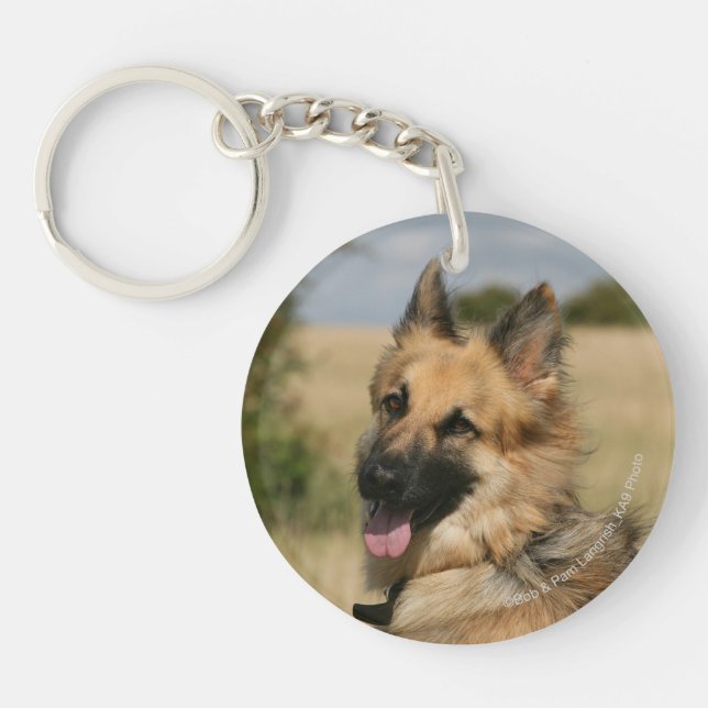 Porte-clefs Berger allemand collant la langue (Devant)