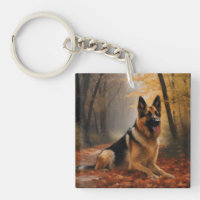 Berger allemand en automne Feuilles automne Inspir