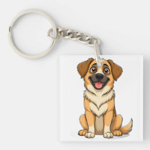 Porte-clefs Berger d'Anatolie adorable dessin animé de chien