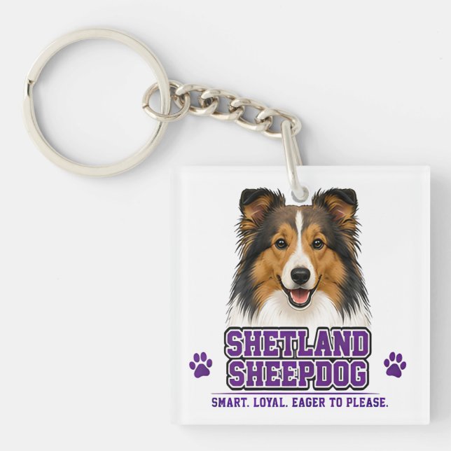 Porte-clefs 🐾 Berger des Shetland 🐾 (Devant)
