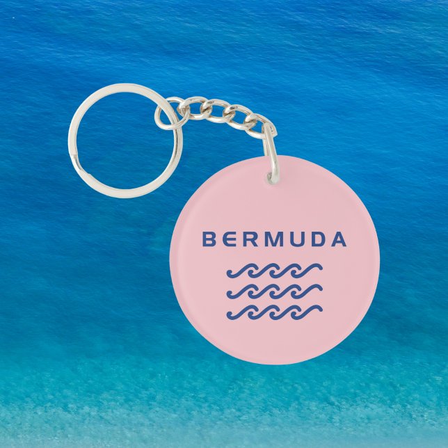 Porte-clefs Bermudes Triple Ocean Waves de couleur claire (Créateur téléchargé)