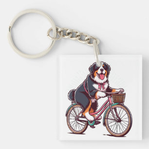 Porte-clefs Bernese Dog Biker, croiseur bernois aventure vélo
