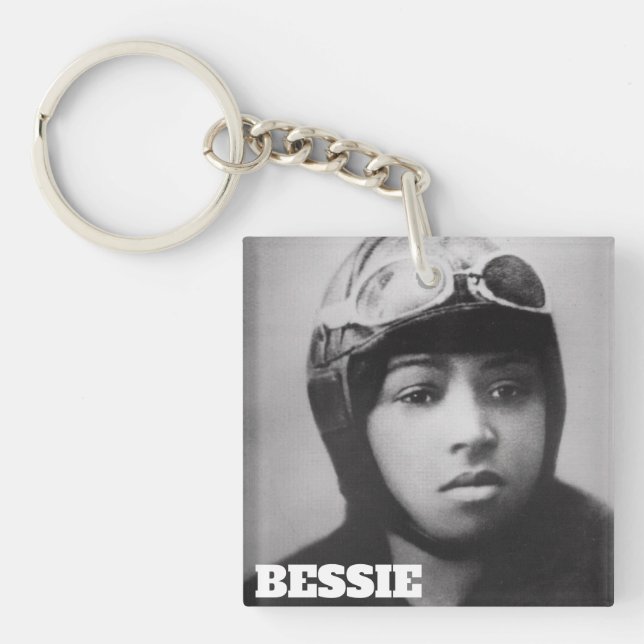 Porte-clefs Bessie Coleman - Pionnier de l'aviation (Devant)