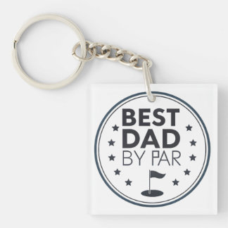 Porte-clefs Best Dad By Par Golf Badge Design